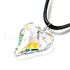 Waxed Cord Necklaces NJEW-P310-04P-2