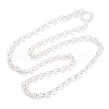 304 Stainless Steel Rolo Chain Necklaces NJEW-Q013-11S-2