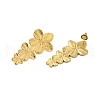 304 Stainless Steel Flower Stud Earrings for Women EJEW-U020-17G-2