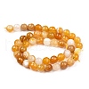Natural Striped Agate/Banded Agate Beads Strands G-H1593-8mm-01-3