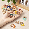 Beadthoven 20Pcs 10 Colors Resin & Walnut Wood Pendants RESI-BT0001-15-5