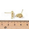 Brass Micro Pave Cubic Zirconia Stud Earring Findings KK-U075-01C-03G-3