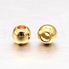 Real 18K Gold Plated Brass Round Spacer Beads X-KK-L147-197-2mm-NR-2
