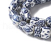 Handmade Blue and White Porcelain Ceramic Beads Strands PORC-L018-03A-3