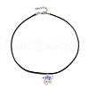 Waxed Cord Necklaces NJEW-P310-08P-01-2