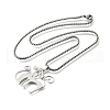 304 Stainless Steel Pendant Necklaces NJEW-P329-02P-4
