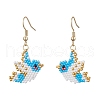 Glass Seed Beads Dnagle Earrings EJEW-MZ00399-2