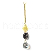 Wire Wrapped Nuggets Natural Amethyst Pendant Decorations HJEW-C008-01C-G-1