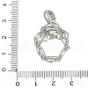 Brass Pendant Cabochon Settings KK-S521-13P-3