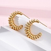 Brass Spiral C-Shaped Stud Earrings EJEW-R025-33G-3