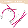 Unicraftale 12Pcs 12 Colors Nylon Twisted Cord Bracelet Making Sets MAK-UN0001-58B-3