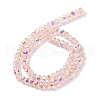 AB Color Plated Transparent Electroplate Beads Strands EGLA-H104-06B-2
