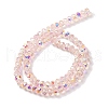 AB Color Plated Transparent Electroplate Beads Strands EGLA-H104-06B-2