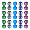 5 Bags 5 Colors Opaque Sparkling Star Resin Beads RESI-TA0001-86-2