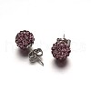 (Jewelry Parties Factory Sale)Polymer Clay Rhinestone Ball Stud Earrings EJEW-F0083-01J-1