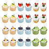 24Pcs 6 Styles Opaque Resin Pendants RESI-TA0001-67-10