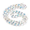 Transparent Electroplate Glass Bead Strands EGLA-P049-01A-AB02-3