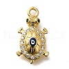 Brass Micro Pave Cubic Zirconia Pendants KK-U055-07G-01-1