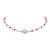 2Pcs Summer Beach Glass Seed Beaded Necklaces NJEW-JN05019-3