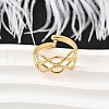 304 Stainless Steel Adjustable Open Cuff Rings for Women RJEW-U062-01E-G-1