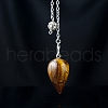 Natural Tiger Eye Dowsing Pendulums G-PW0007-004C-1