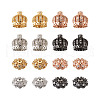 Hollow Brass Micro Pave Clear Cubic Zirconia Beads ZIRC-TA0001-16-2