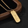 304 Stainless Steel Rectangle Number Pendant Necklaces NJEW-D300-01G-07-1