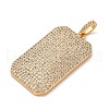 Brass Micro Pave Cubic Zirconia Pendants KK-U076-03G-01-2