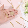 CHGCRAFT 10Pcs Brass Coated Iron Pendant Necklace NJEW-CA0001-17G-3