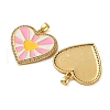 Brass Micro Pave Cubic Zirconia Pendants KK-S525-01G-2