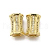 Brass Micro Pave Clear Cubic Zirconia European Beads ZIRC-I070-072G-1