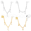 Silicone & Brass Earphone Chains HJEW-OC00027-1