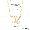 Alloy Crystal Rhinestone Constellation Pendant Necklaces for Women Men WG0456D-14-2