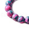 Dyed Natural Magnesite Beads Strands G-L617-D01-8mm-05-4