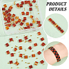  1 Strand Rectangle Natural Red Agate Dyed Beads Strands G-NB0005-54A-5