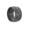 Vintage Totem Stainless Steel Wide Finger Rings for Men FS-WG9BFEA-08-3