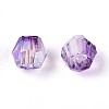 Transparent Spray Painted Glass Beads EGLA-N018-4mm-01-3