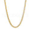 PVD Vacuum Plating 201 Stainless Steel Curb Chain Necklaces NJEW-Q336-10B-G-2