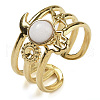 Natural White Jade Finger Rings RJEW-U027-07G-05-1