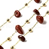 Handmade Natural Red Jasper Chip Beaded Chains CHC-F020-09G-03-1