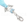 Angel Glass Pearl & MIYUKI Seed Beaded & Polycotton Tassel Pendant Decorations HJEW-MZ00198-03-2