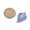 Seed Beads Beaded Charms PALLOY-MZ00285-04-2