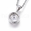 304 Stainless Steel Pendant Necklaces NJEW-L146-01-3
