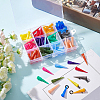 BENECREAT 120Pcs 12 Colors TT Plastic Needles TOOL-BC0001-23-6