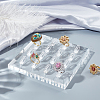 16-Slot Acrylic Jewelry Ring Organizer Display Stands ODIS-WH0009-32-5