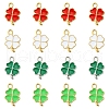 16Pcs 4 Colors Rack Plating Alloy Enamel Pendants ENAM-FS0001-76-1