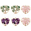 6Pcs 3 Styles Natural Gemstone Pendants FIND-SZ0002-70-1