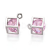 Brass Micro Pave Cubic Zirconia Charms KK-N264-02A-P-2