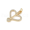 Brass Micro Pave Clear Cubic Zirconia Pendants KK-S528-18G-2