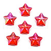 Electroplate Rainbow Iridescent Acrylic Beads TACR-T025-001C-1
